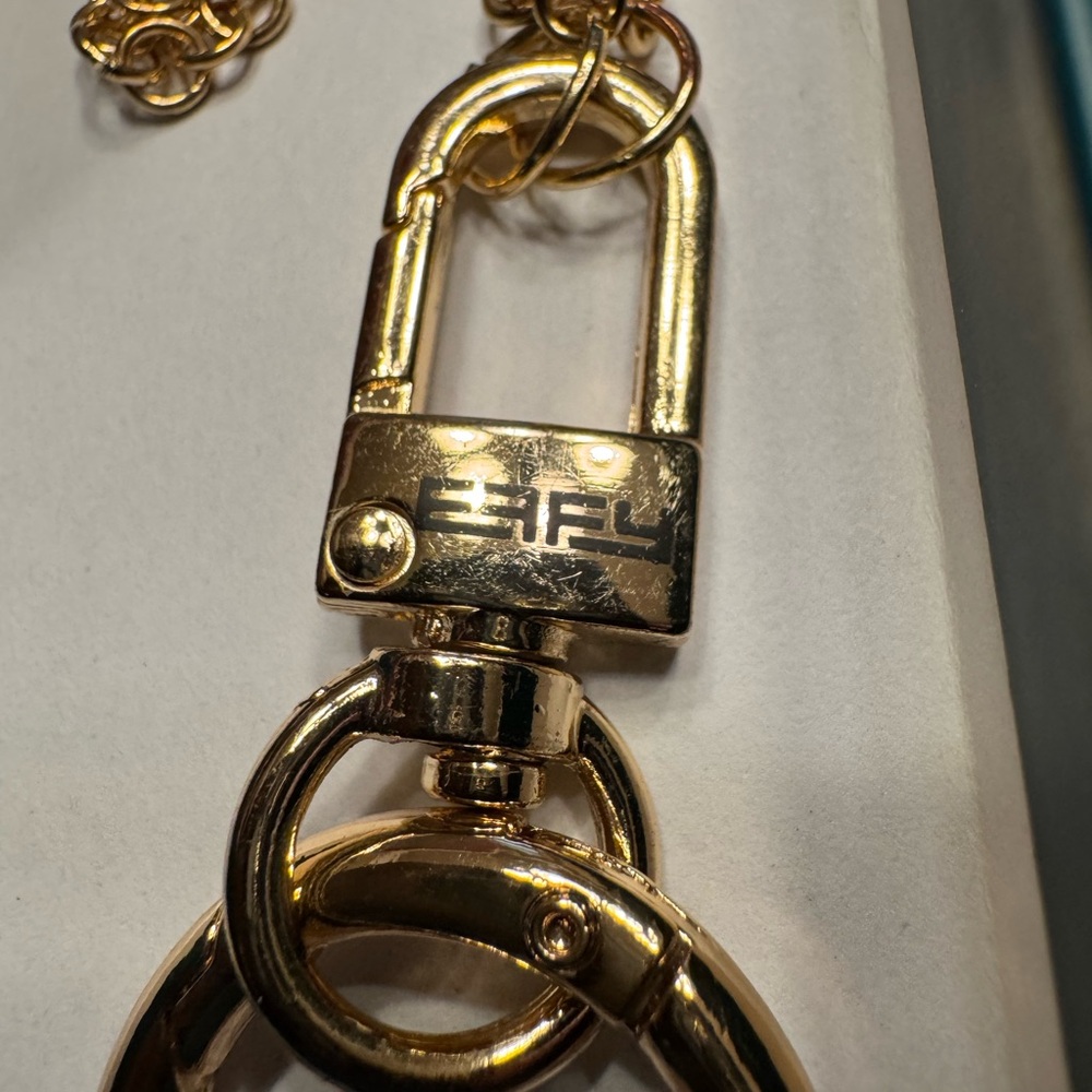 EFFY Gold Chain Key Chain Charm for Women Handbag Accessory with Clasp and Ring - Picture 7 of 8